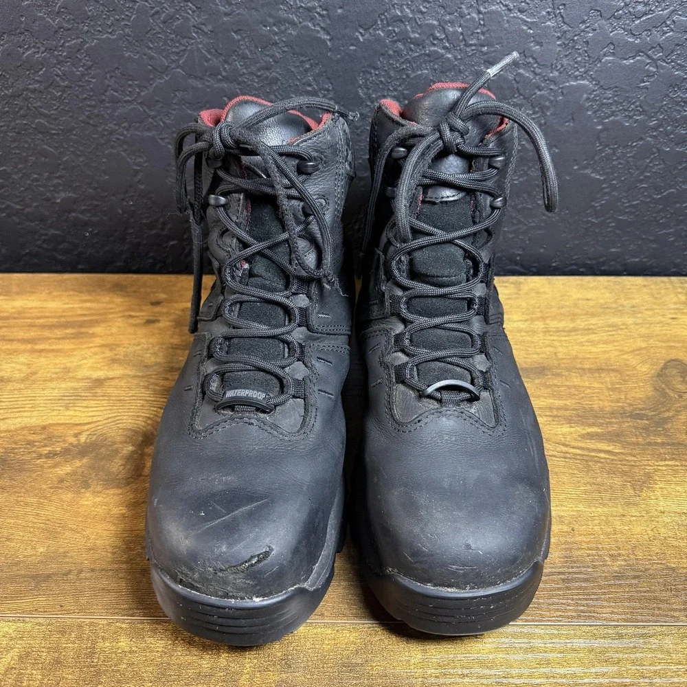 Wolverine Hellcat W04406 Black Leather Waterproof Work Boots Mens 9EW